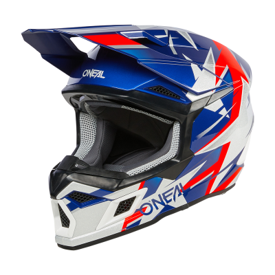 Κράνος μηχανής O'NEAL 3SERIES RIDE BLUE/WHITE/RED V.24