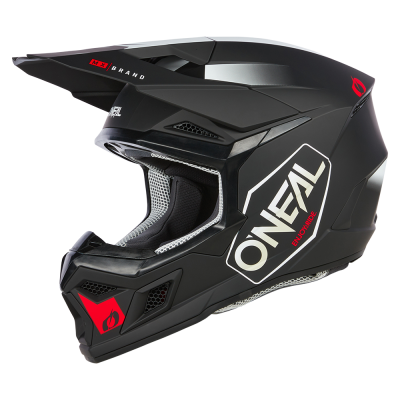 Κράνος μηχανής O'NEAL 3SERIES HEXX BLACK/WHITE/RED V.24