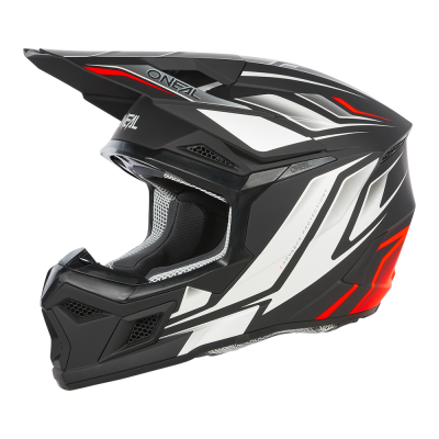 Παιδικό κράνος motocross O'NEAL 3SERIES VERTICAL ΜΑΥΡΟ/ΛΕΥΚΟ V.24