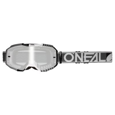 Μάσκα μοτοσυκλέτας για motocross O'NEAL B-10 DUPLEX GRAY/WHITE/BLACK - SILVER MIRROR V.24