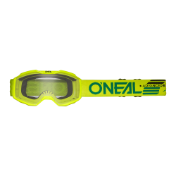 Παιδική μάσκα motocross O'NEAL B-10 SOLID NEON ΚΙΤΡΙΝΟ - CLEAR V.24
