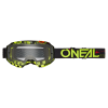 Μάσκα motocross O'NEAL B-10 ATTACK BLACK/NEON YELLOW - CLEAR V.24