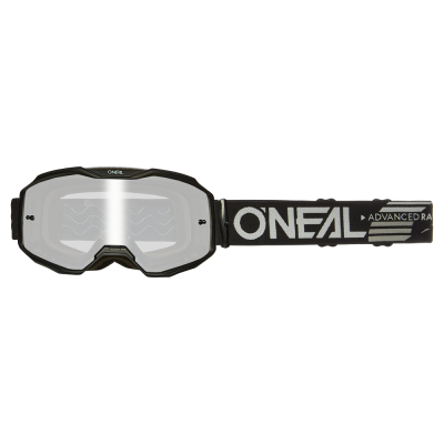 Μάσκα μοτοσυκλέτας για motocross O'NEAL B-10 SOLID BLACK - SILVER MIRROR V.24