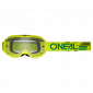 Μάσκα μοτοσυκλέτας για motocross O'NEAL B-10 SOLID NEON YELLOW - CLEAR V.24 thumb