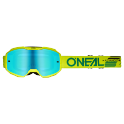 Μάσκα motocross O'NEAL B-10 SOLID NEON YELLOW - RADIUM BLUE V.24