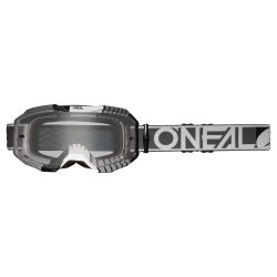 Μάσκα motocross O'NEAL B-10 DUPLEX GRAY/WHITE/BLACK - CLEAR V.24