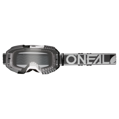 Μάσκα μοτοσυκλέτας για motocross O'NEAL B-10 DUPLEX GRAY/WHITE/BLACK - CLEAR V.24