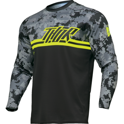 Μπλούζα motocross THOR SECTOR DIGI GRAY/ACID