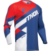 Μπλούζα motocross THOR SECTOR CHECKER BLUE/RED