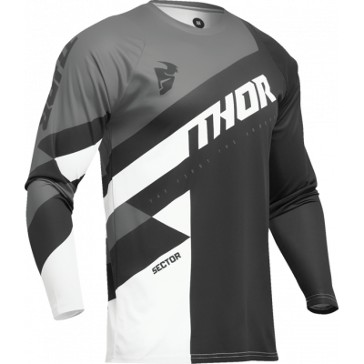 Μπλούζα motocross THOR SECTOR CHECKER BLACK/GRAY