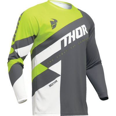 Μπλούζα motocross THOR SECTOR CHECKER GRAY/ACID