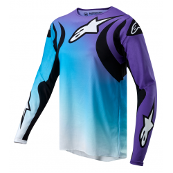 Γυναικεία μπλούζα motocross ALPINESTARS Stella FLUID ΛΕΥΚΟ/ΤΟΥΡΚΟΑΖ