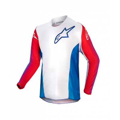 Παιδική μπλούζα motocross ALPINESTARS RAC-PNEU ΜΠΛΕ/ΚΟΚΚΙΝΟ/ΛΕΥΚΟ