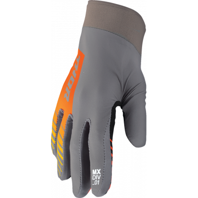 Γάντα motocross THOR AGILE SOLID GRAY/ORANGE