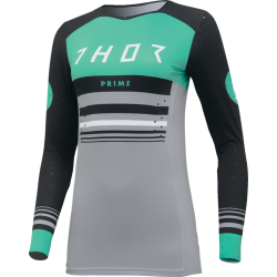 Γυναικεία μπλούζα motocross THOR PRIME BLAZE ΜΑΥΡΟ/ΤΕΑΛ