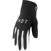 Γάντια motocross THOR AGILE SOLID BLACK/WHITE thumb