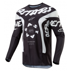 Μπλούζα motocross ALPINESTARS RAC-HANA BLK/WHT Μπλούζα motocross ALPINESTARS RAC-HANA BLK/WHT
