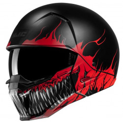 Κράνος μηχανής HJC i20 Sc aw MC1SF ΜΑΥΡΟ/ΚΟΚΚΙΝΟ ΜΑΤ MODULAR