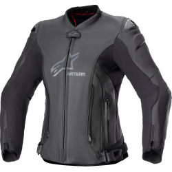 Γυναικείο δερμάτινο μπουφάν μηχανής ALPINESTARS Stella GP Plus R v4 ΜΑΥΡΟ