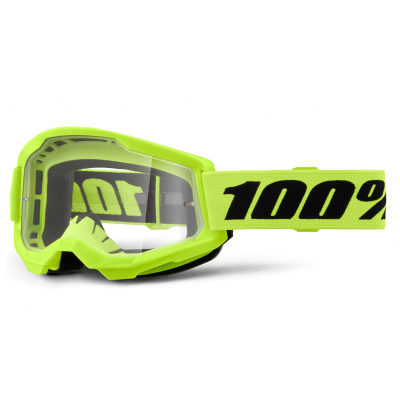 Μάσκα μηχανής motocross 100% STRATA2 NEON YELLOW 24