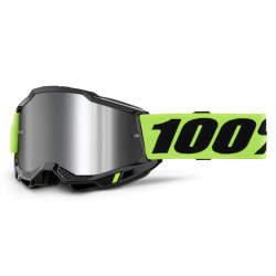 Μάσκα motocross 100% ACCURI2 NEON YELLOW- MIRROR SILVER