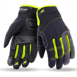 Γάντια μηχανής 70 DEGREES SUMMER URBAN BLACK/FLUO YELLOW
