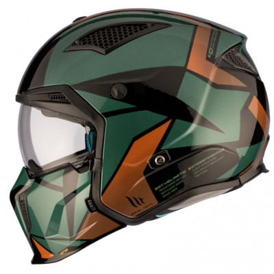 Κράνος μηχανής MT STREETFIGHTER S SV P1R A9 GREEN/BRONZE