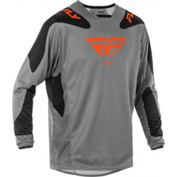 Μπλούζα motocross FLY RACING Kinetic SYM - Grey/Orange/Black 2025