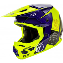 Κράνος motocross FLY RACING Formula Kinetic Rally-Hi-Vis/Blue/Black 2025