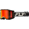 Μάσκα μηχανής motocross FLY RACING Zone Black/Grey - Red Mirror/Smoke Lens 2025