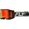 Μάσκα μηχανής motocross FLY RACING Zone Black/Grey - Red Mirror/Smoke Lens 2025 thumb