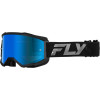 Μάσκα μηχανής motocross FLY RACING Zone Black/Black - Sky Blue/Smoke Lens 2025