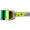 Μάσκα μηχανής motocross FLY RACING Zone Dark Grey/Hi-Vis - Iridiscent Green Mirror Lens 2025 thumb