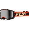 Μάσκα μηχανής motocross FLY RACING Zone Black/Red/Cream - Silver Mirror/Smoke Lens 2025