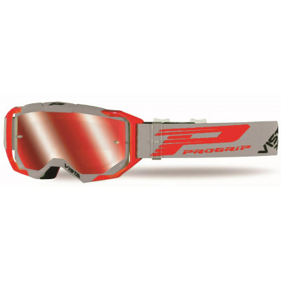 Μάσκα μηχανής motocross PROGRIP 3303 VISTA GREY/RED