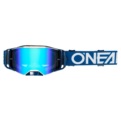 Μάσκα μηχανής motocross O'NEAL B-55 CRAM BLUE/WHITE - RADIUM BLUE