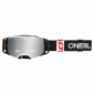 Μάσκα μοτοσυκλέτας για motocross O'NEAL B-33 BOLD BLACK/WHITE - SILVER MIRROR thumb