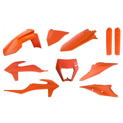 Πλήρες σετ πλαστικά μοτοσυκλέτας POLISPORT για KTM EXC/EXC-F/XC-W/XCF-W (2020-23) Orange