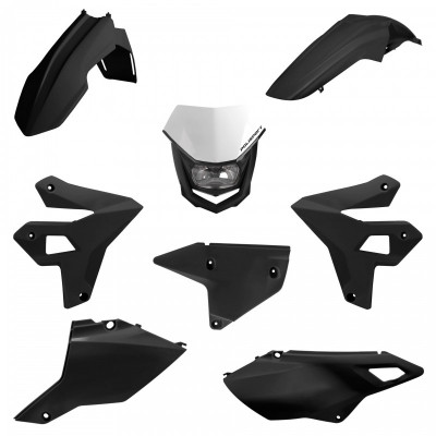 Σετ πλαστικών μοτοσυκλέτας με φανάρι POLISPORT Restyling για Suzuki DR-Z400 (2000-24) Black Σετ πλαστικών μοτοσυκλέτας με φανάρι POLISPORT Restyling για Suzuki DR-Z400 (2000-24) Black