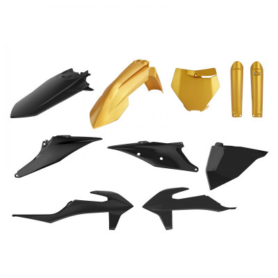 Πλήρες σετ πλαστικά μοτοσυκλέτας POLISPORT Full Plastic kit KTM SX/SX-F/XC/XC-F (2019-22) Black/Gold