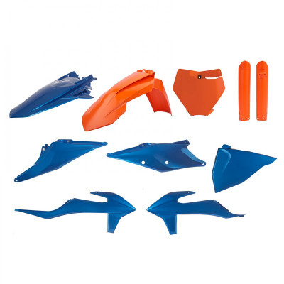 Πλήρες σετ πλαστικά μοτοσυκλέτας POLISPORT Full Plastic kit KTM SX/SX-F/XC/XC-F (2019-22) Blue/Orange