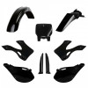 Πλήρες σετ πλαστικά μοτοσυκλέτας POLISPORT για Kawasaki KX 125/250 (1999-02) Black