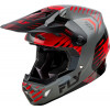Κράνος motocross FLY RACING Formula CP Slice - Grey/Red/Black 2025