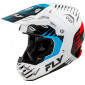 Κράνος μηχανής motocross FLY RACING Formula CP Slice - White/Red/Cyan 2025 thumb