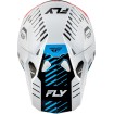 Κράνος motocross FLY RACING Formula CP Slice - White/Red/Cyan 2025 thumb