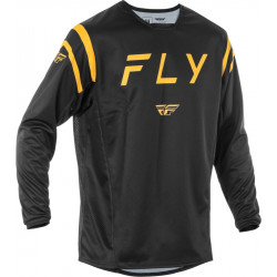 Μπλούζα motocross FLY RACING Kinetic Center - Black/Gold 2025