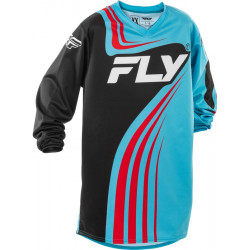 Παιδική μπλούζα motocross FLY RACING F-16 Riding - Cyan/Black/Red 2025