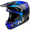 Κράνος motocross FLY RACING Formula S Carbon Protocol-Black Carbon/Blue 2025