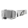 Μάσκα μηχανής motocross ALPINESTARS VISION 8 CORP WHT MIRROR-SILVER