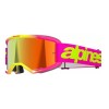 Μάσκα μηχανής motocross ALPINESTARS VISION 5 WORDMARK PNK/YLW MIRROR-RED